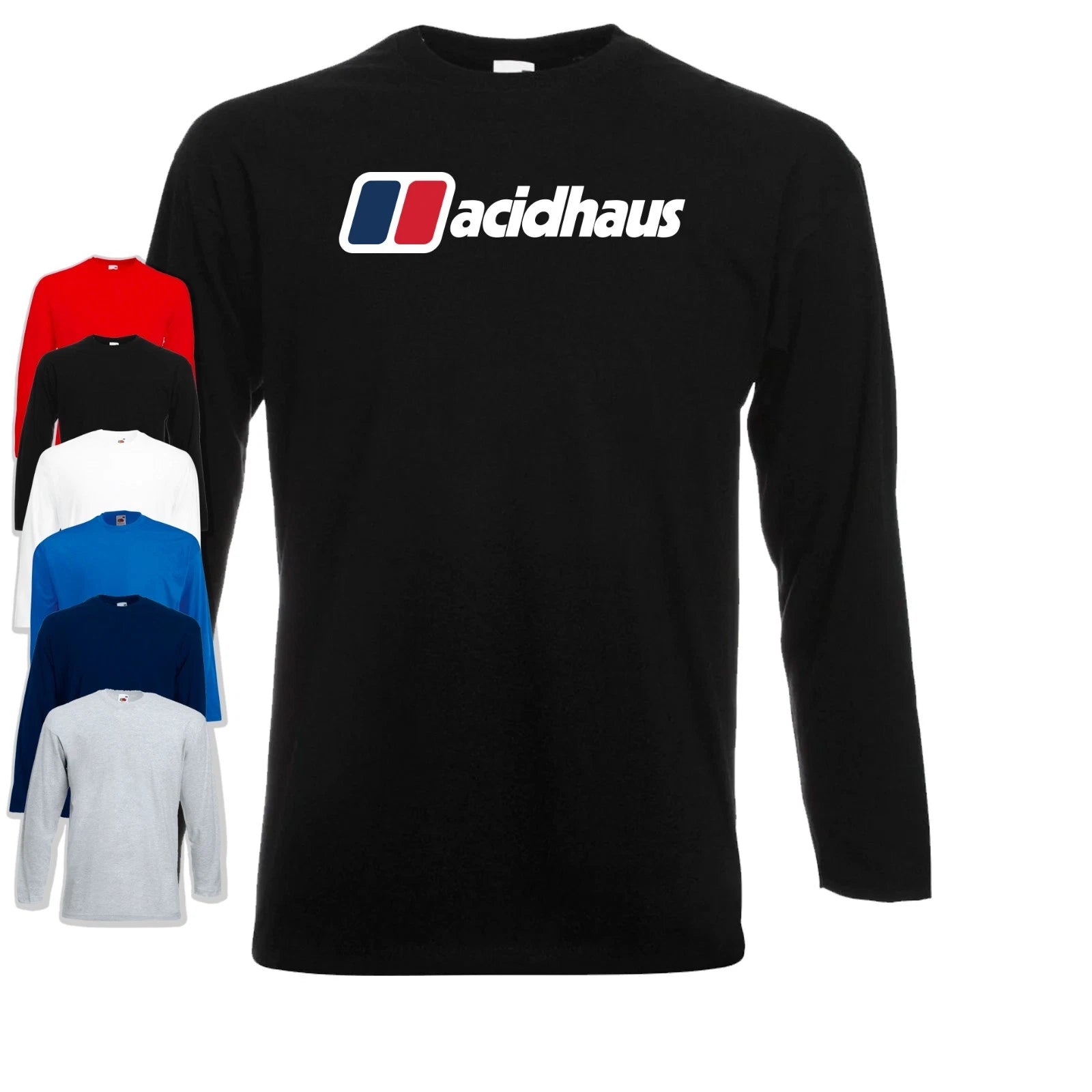 Acidhaus Long Sleeve T-Shirt | Acid House | Music | Rave | DJ Festival | 80s 90s
