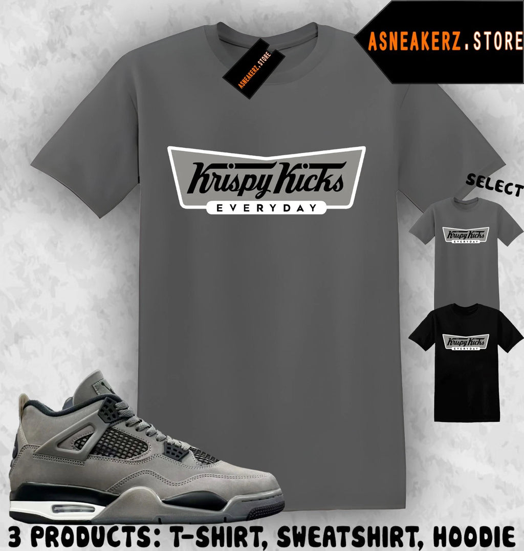 Tee Shirt Matching AJ 4 Cave Stone 2025 To Match Sneaker Krispy Kicks T-Shirt