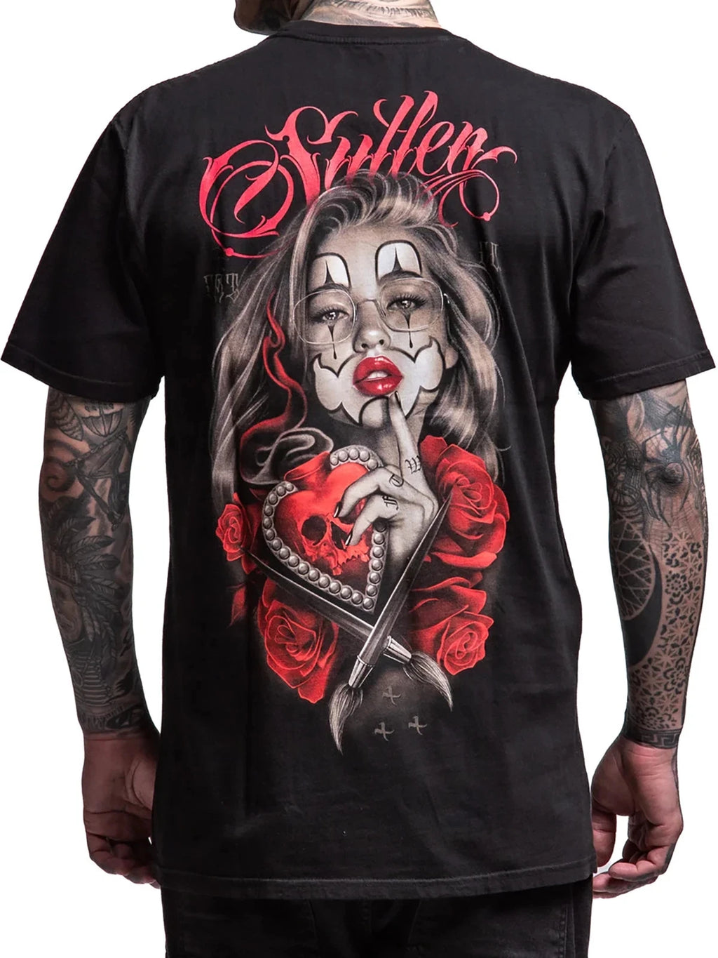 Sullen Men's Secrets Short Sleeve Valentines Day Premium T-shirt Tattoo Art Tee