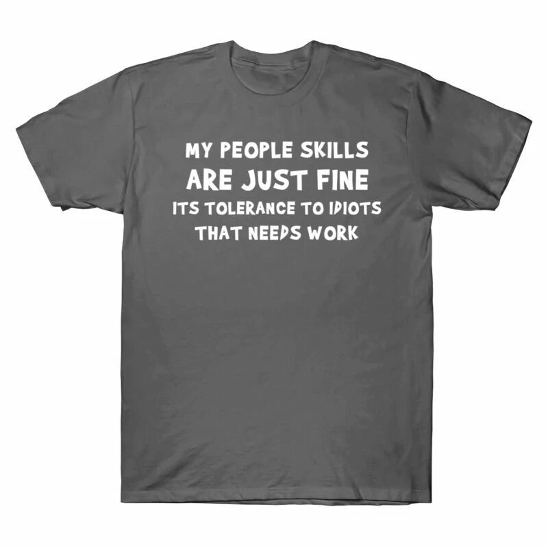 Sarcastic Funny Gift Mens Skills T Joke Shirt People Humor Sarcasm Gift Tee