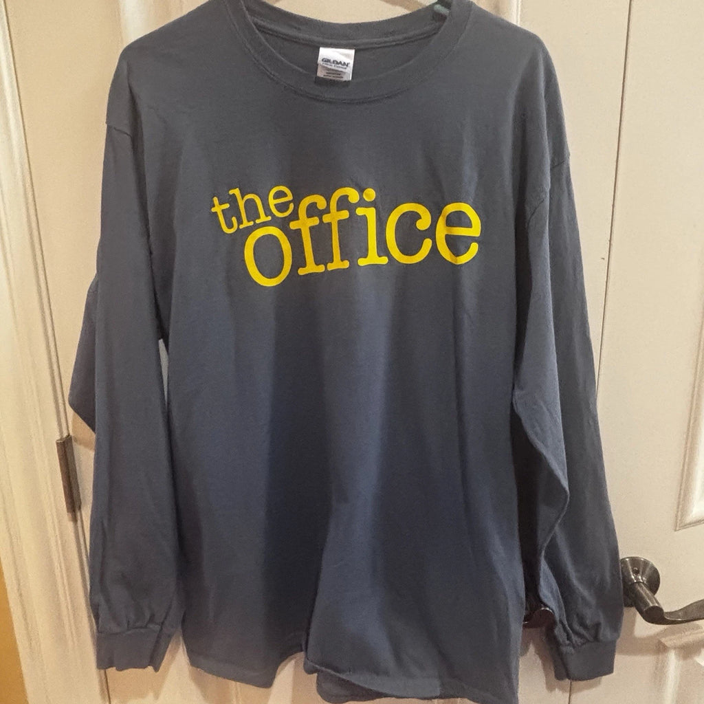The Office Memes Quotes TV Series Mens Large Lightweight Grey Long Sleeve Shirt