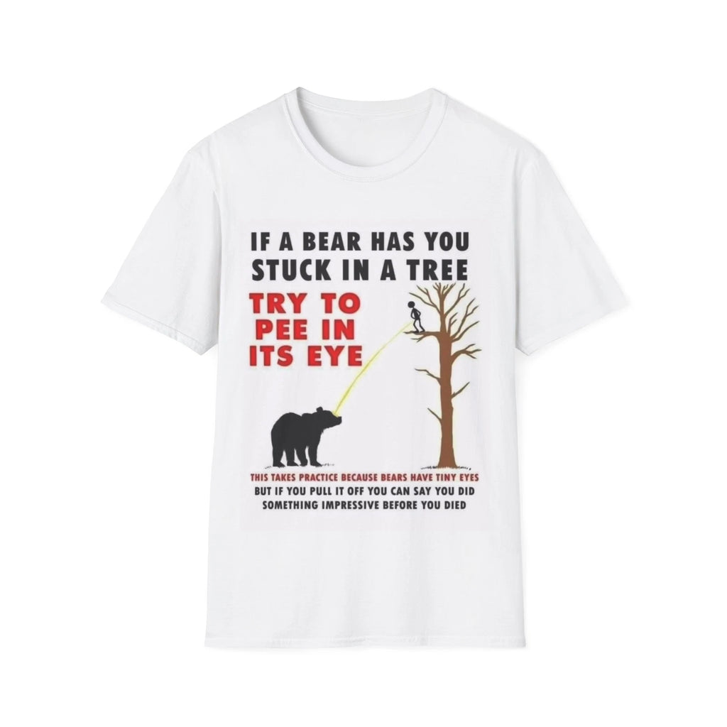 piss on a bear meme tee