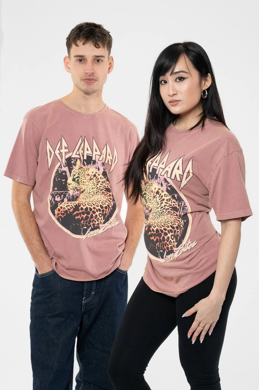 Def Leppard Love Bites Limited Edition 999 Only Premium Wash T Shirt