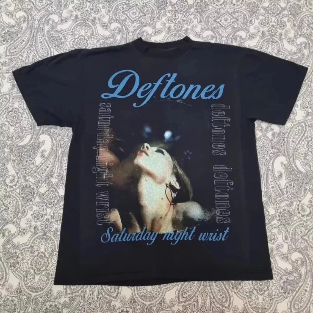 Deftones Saturday Night Wrist Graphic T Shirt  Grunge Band Y2K Streetwear S-4XL