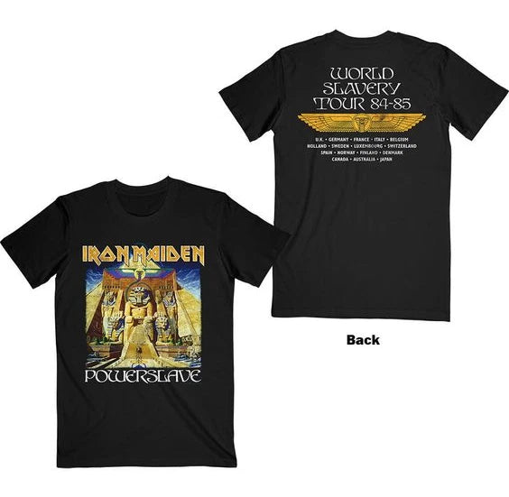 Iron Maiden Powerslave World Slavery Tour T-shirt Double Sided