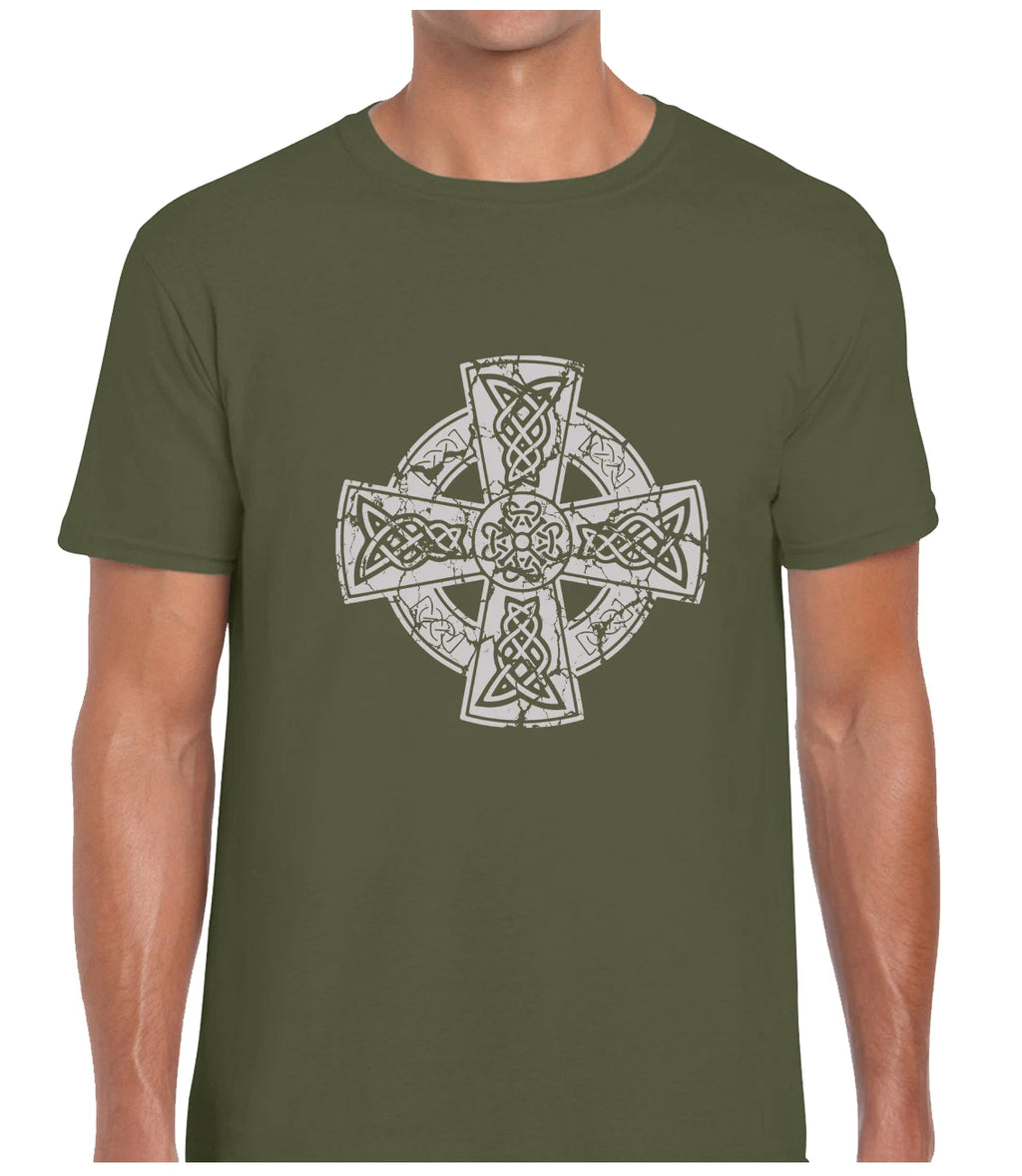 CELTIC CROSS VINTAGE MENS T SHIRT VIKING VEGVISIR LOKI ODIN THOR VALHALLA COOL