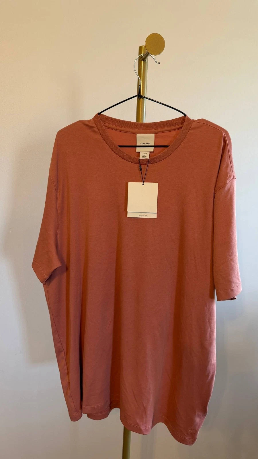 Calvin Klein Supima Cotton Crewneck T‑Shirt Sunset Rose NWT MSRP $59