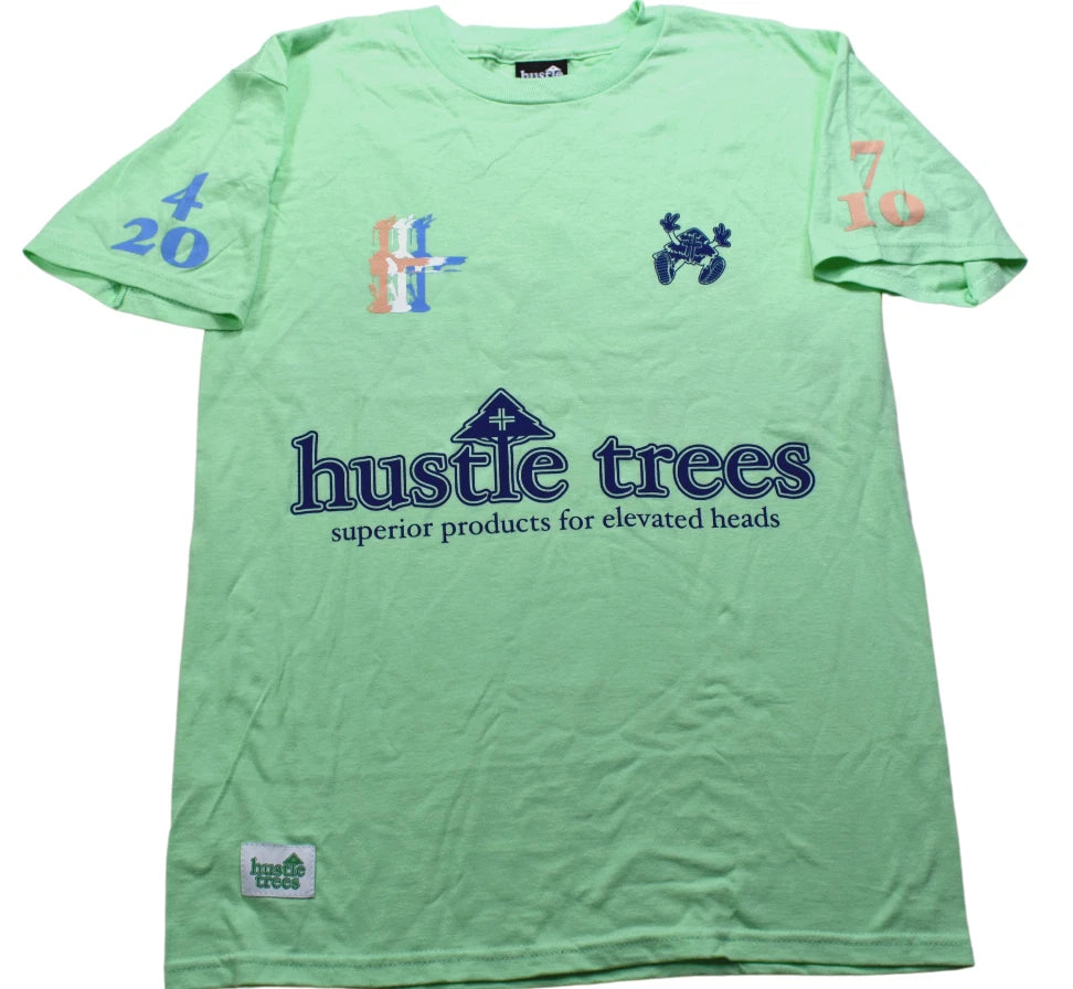 Hustle Trees LRG Mens Green 420 710 Bong Games Weed Shirt NWT S-2XL