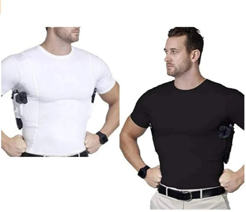 Concealment Clothes Men’S Crew Neck Undercover- Concealed Holster Carry Tops