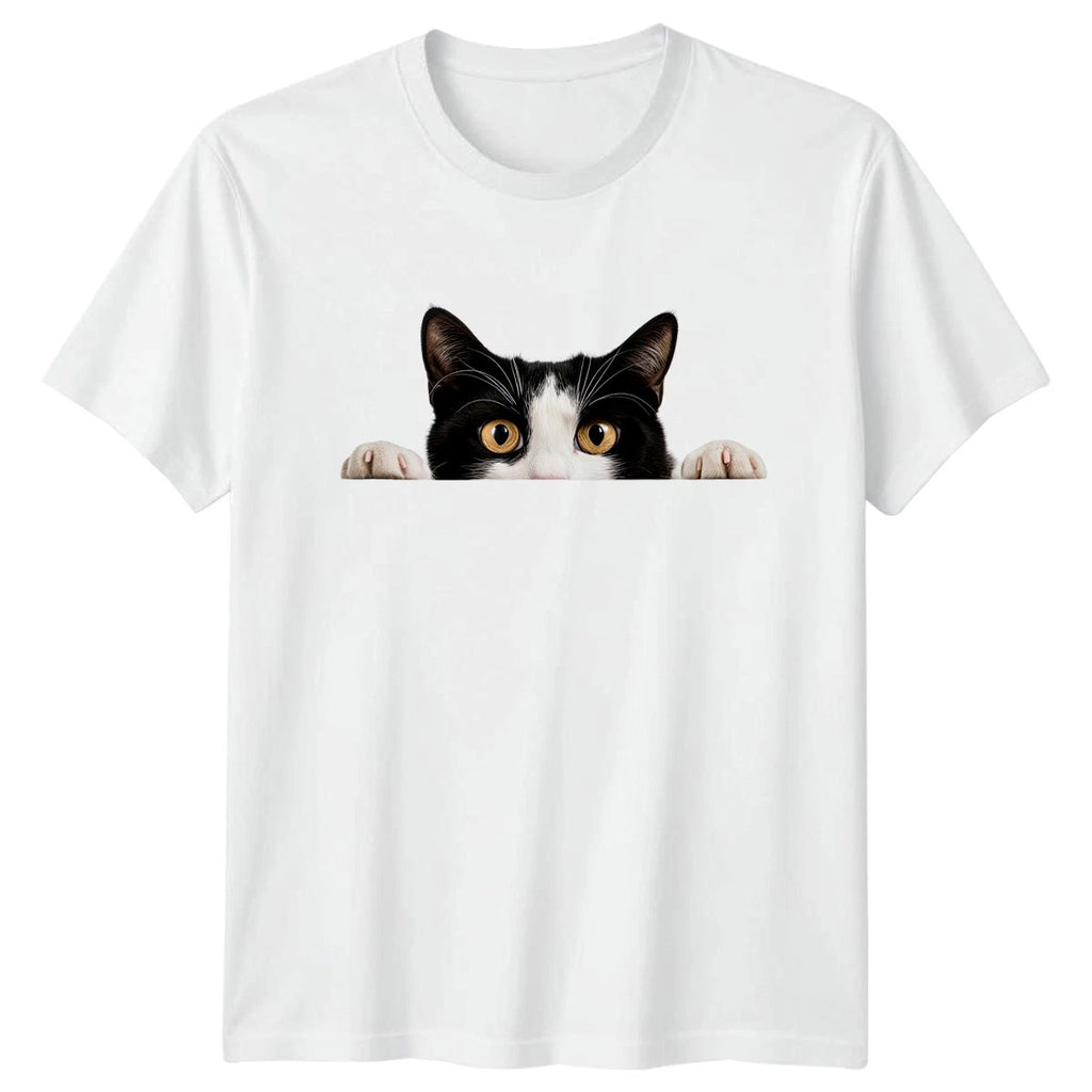 Peeking Tuxedo Cat T-Shirt Tuxedo Cat Cats Birthday Gift For Him And Her