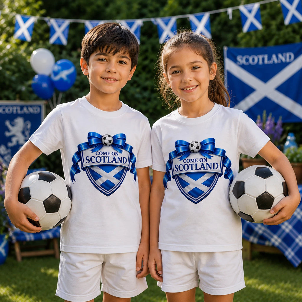 Scotland Football Supporter T Shirt Come On Scotland Flag Gift Tee