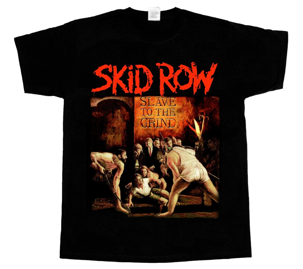 SKID ROW SLAVE TO THE GRIND '91  NEW BLACK short long sleeve T-SHIRT
