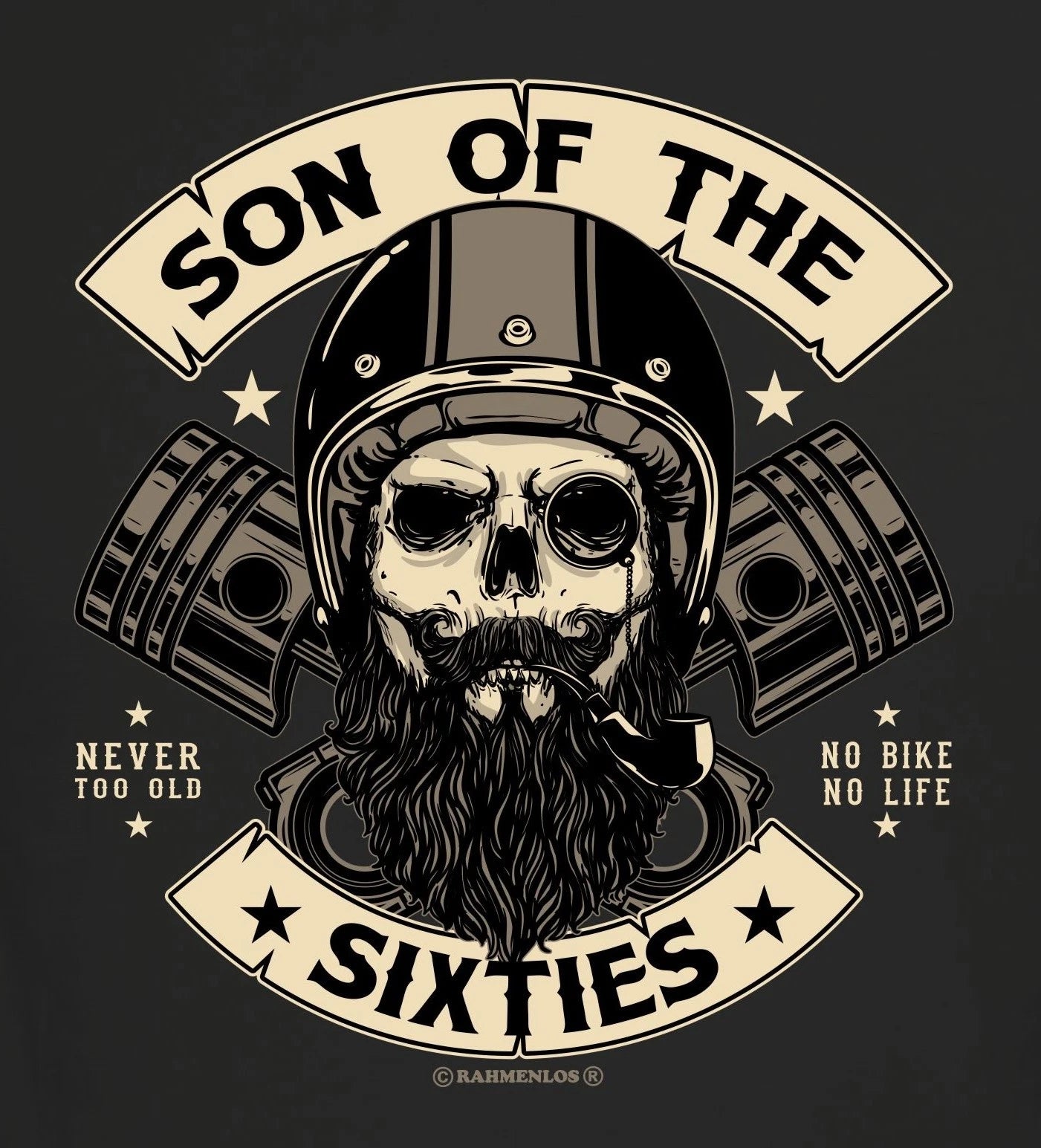 Men's Biker T-Shirt Son Of The Sixties Funny Quotes Shirts Men's Gifts
