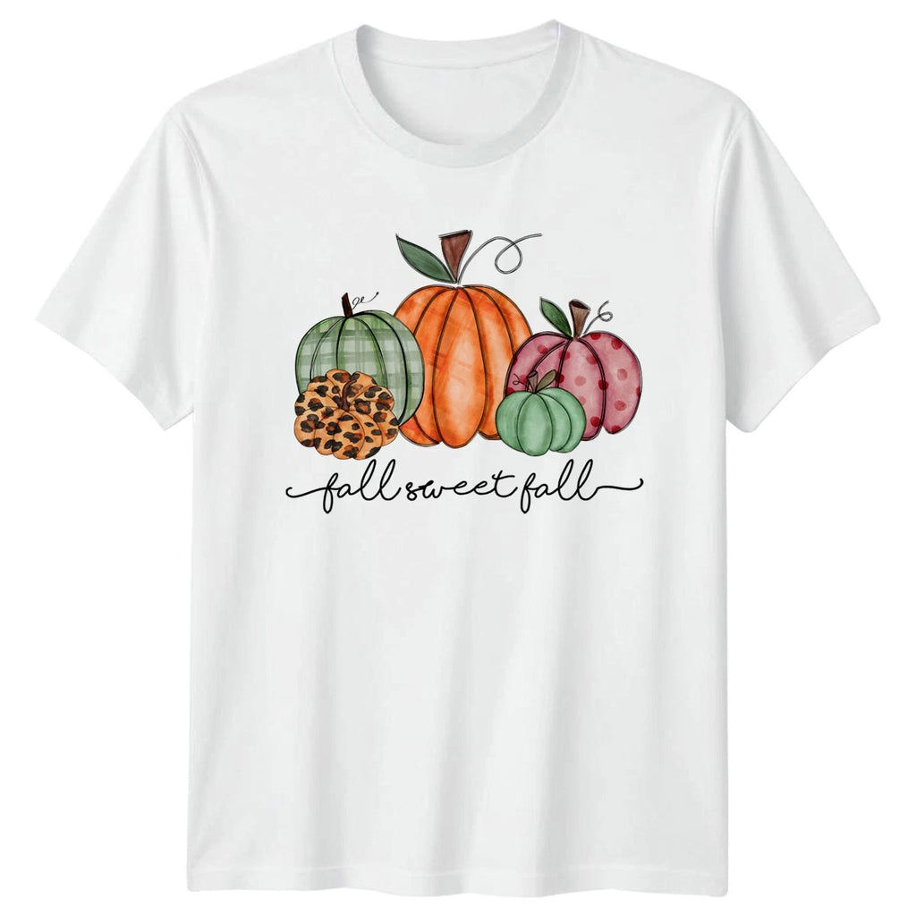 Fall Sweet Fall Womens T-Shirt Pumpkin Decor Autumn Gift For Her