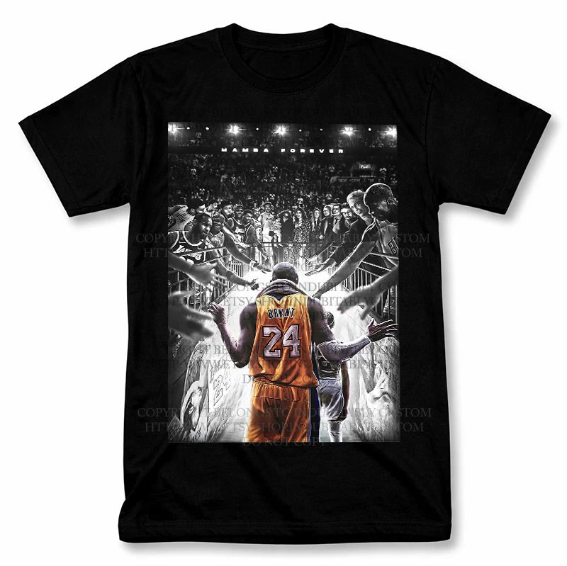 Kobe Bryant Black Mamba Graphic T Shirt Vintage Style Basketball Fan Tee