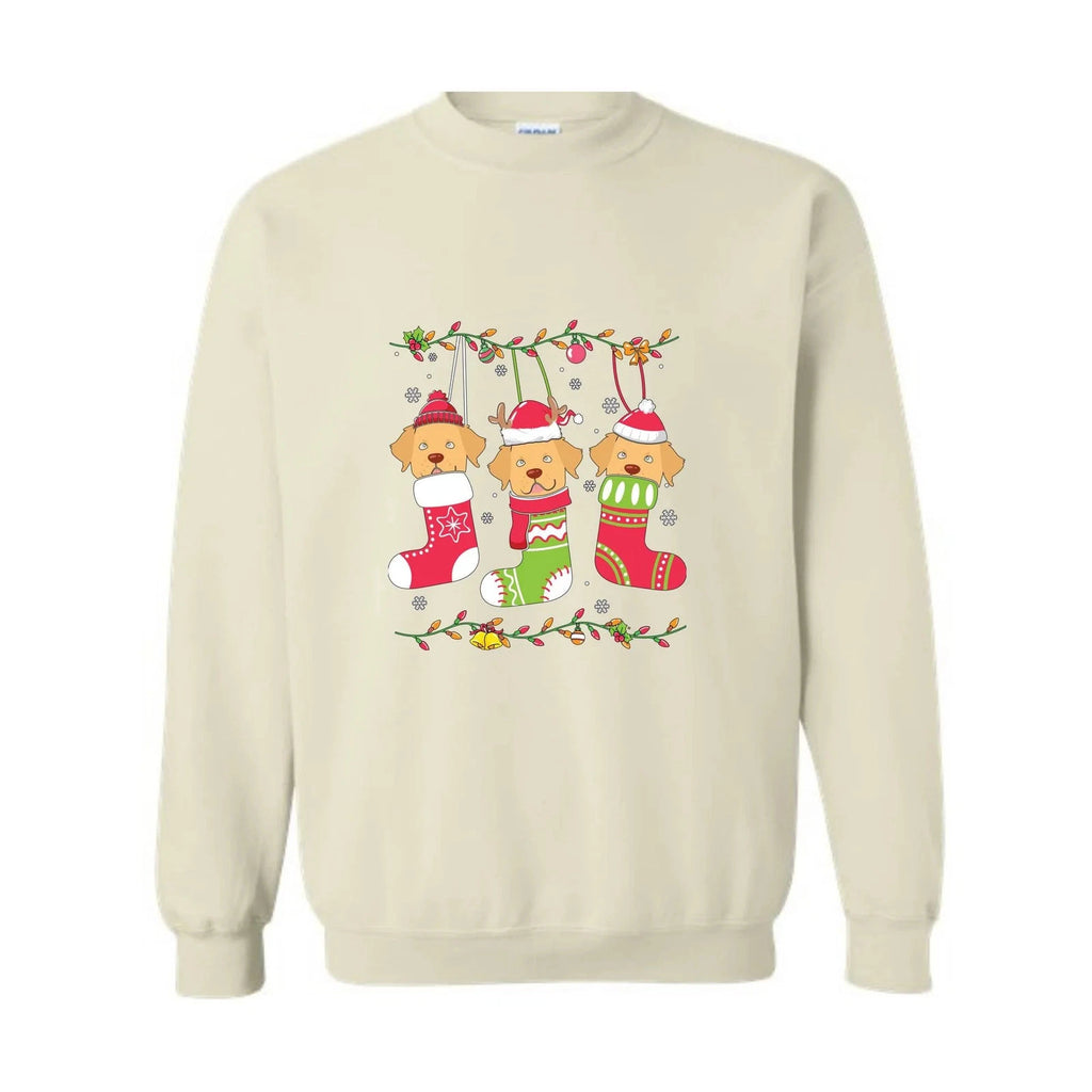 Christmas Golden Retriever Sweatshirt, Christmas Pajama, Dog Sweatshirt, Happy C