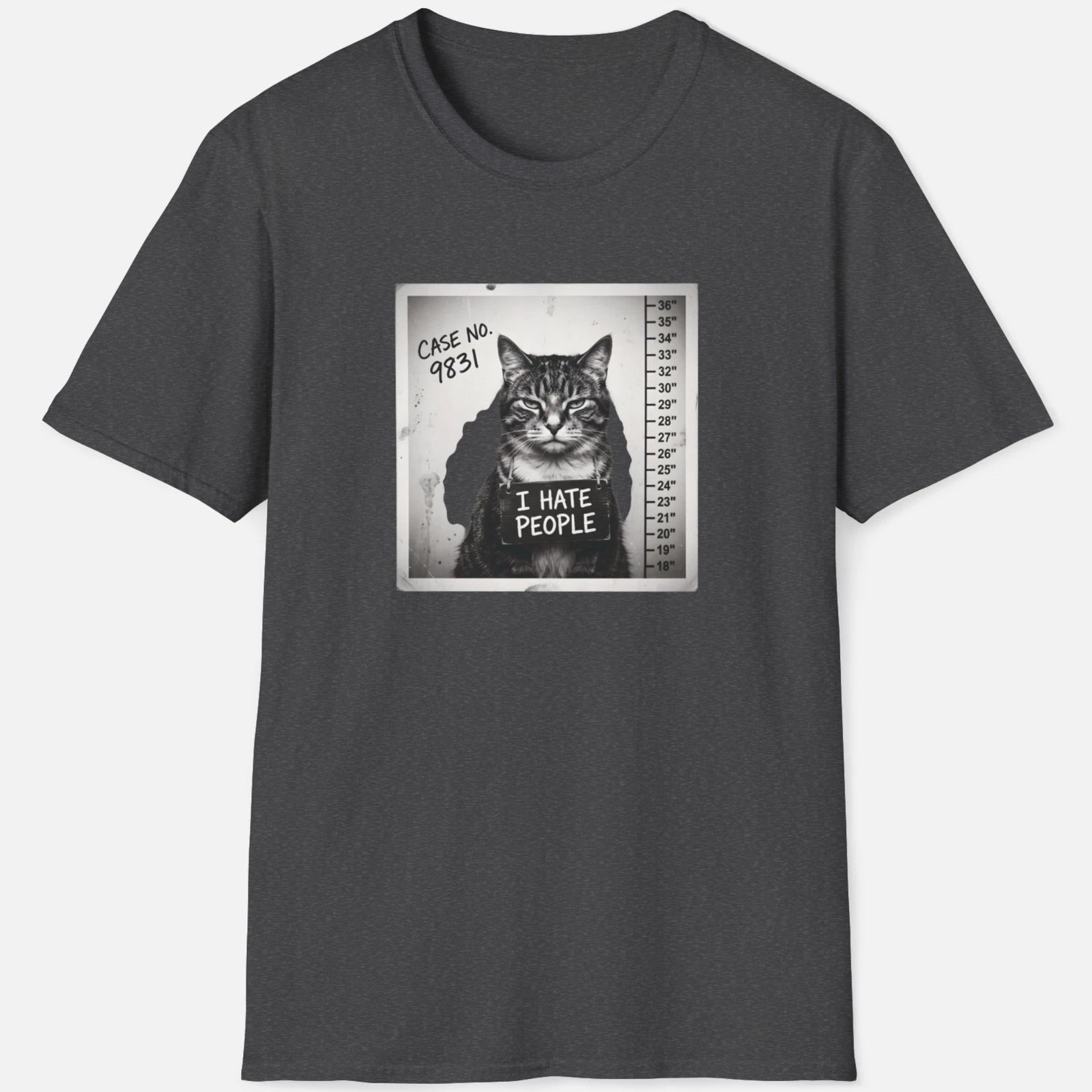 I Hate People Cat Shirt – Funny Mugshot Graphic Tee