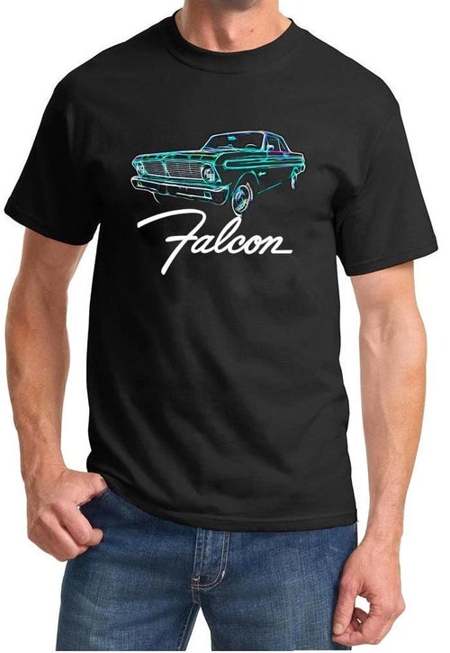 1964 1965 Ford Falcon Hardtop Neon Design Tshirt NEW FREE SHIP