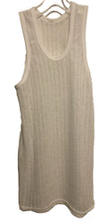 Unbranded Men's Body Mesh Tank Top White Small Slim Fit Spandex blend NWOT