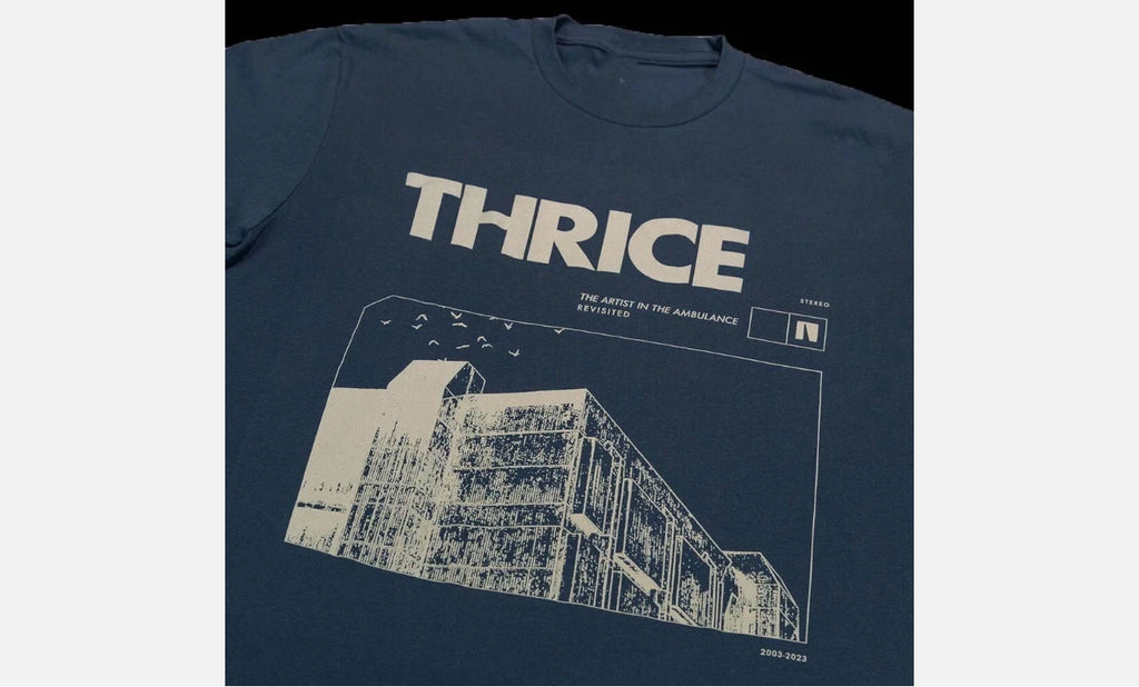 Vintage Style Thrice Band Cotton Navy Unisex Concert S-5XL Reprint