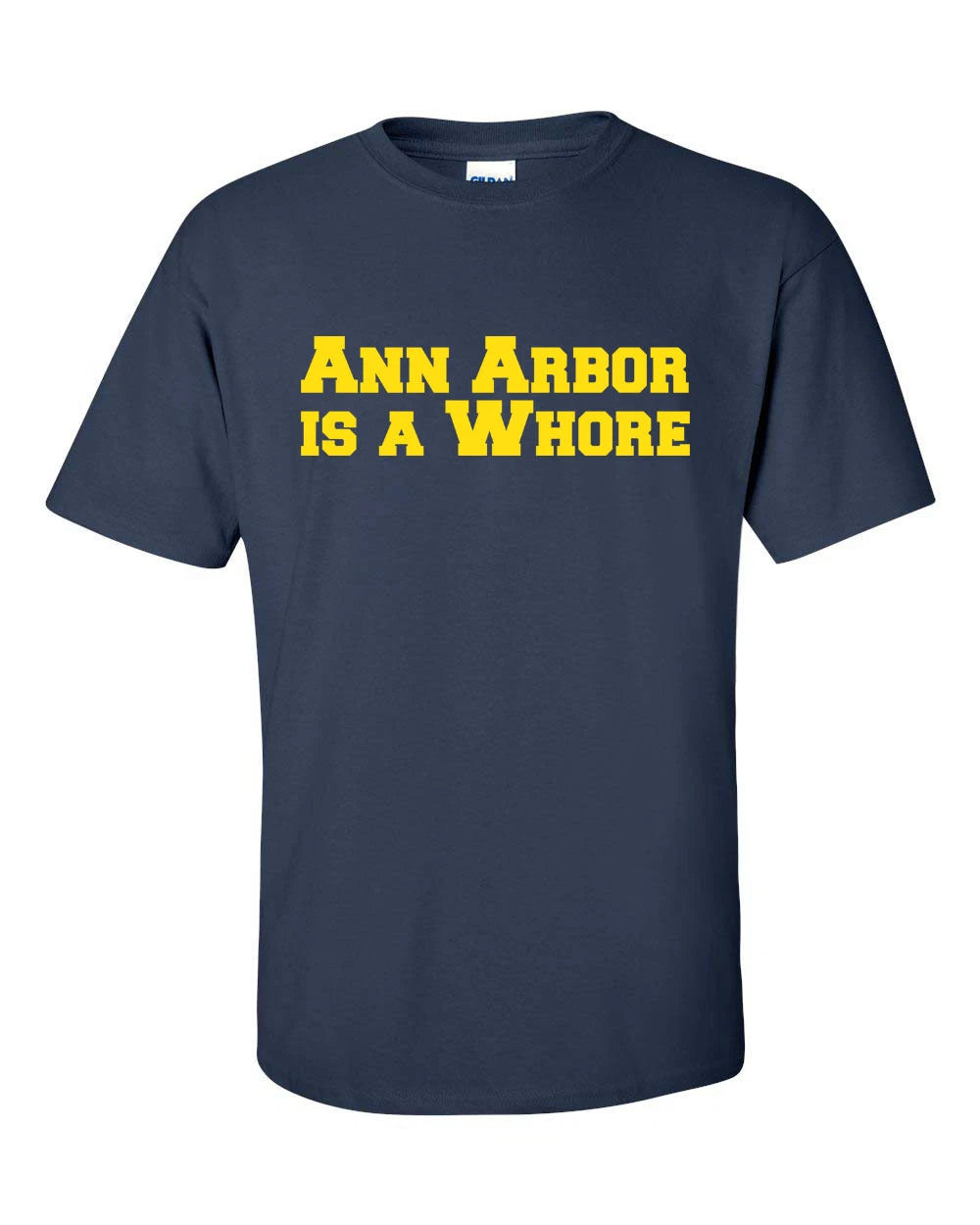 ANN ARBOR is a WHORE Michigan Ohio Funny College Men's Tee Shirt 551