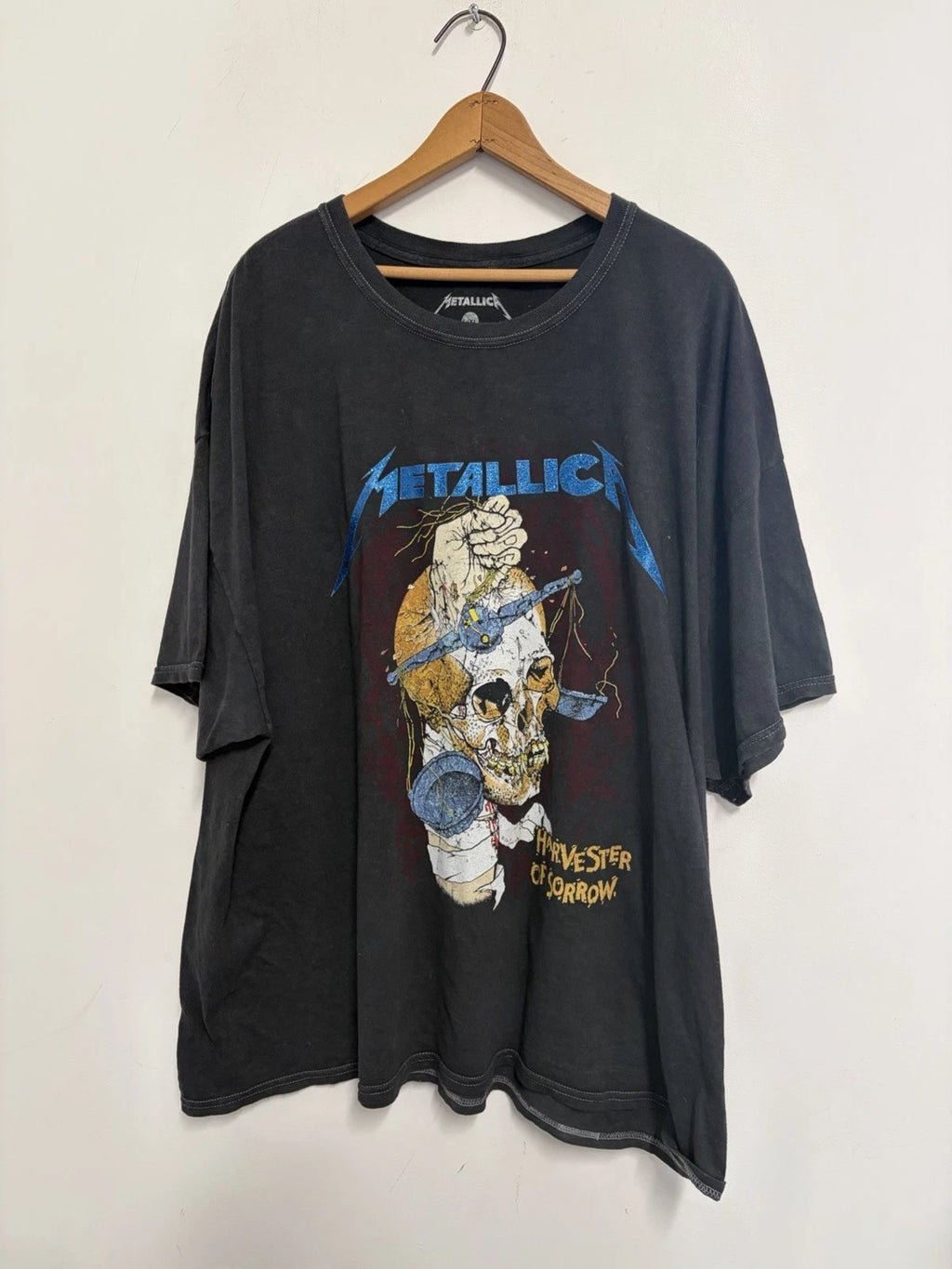 Metallica Shirt Mens Oversized L/XL Harvester Of Sorrow Tour 1988 Double Sided