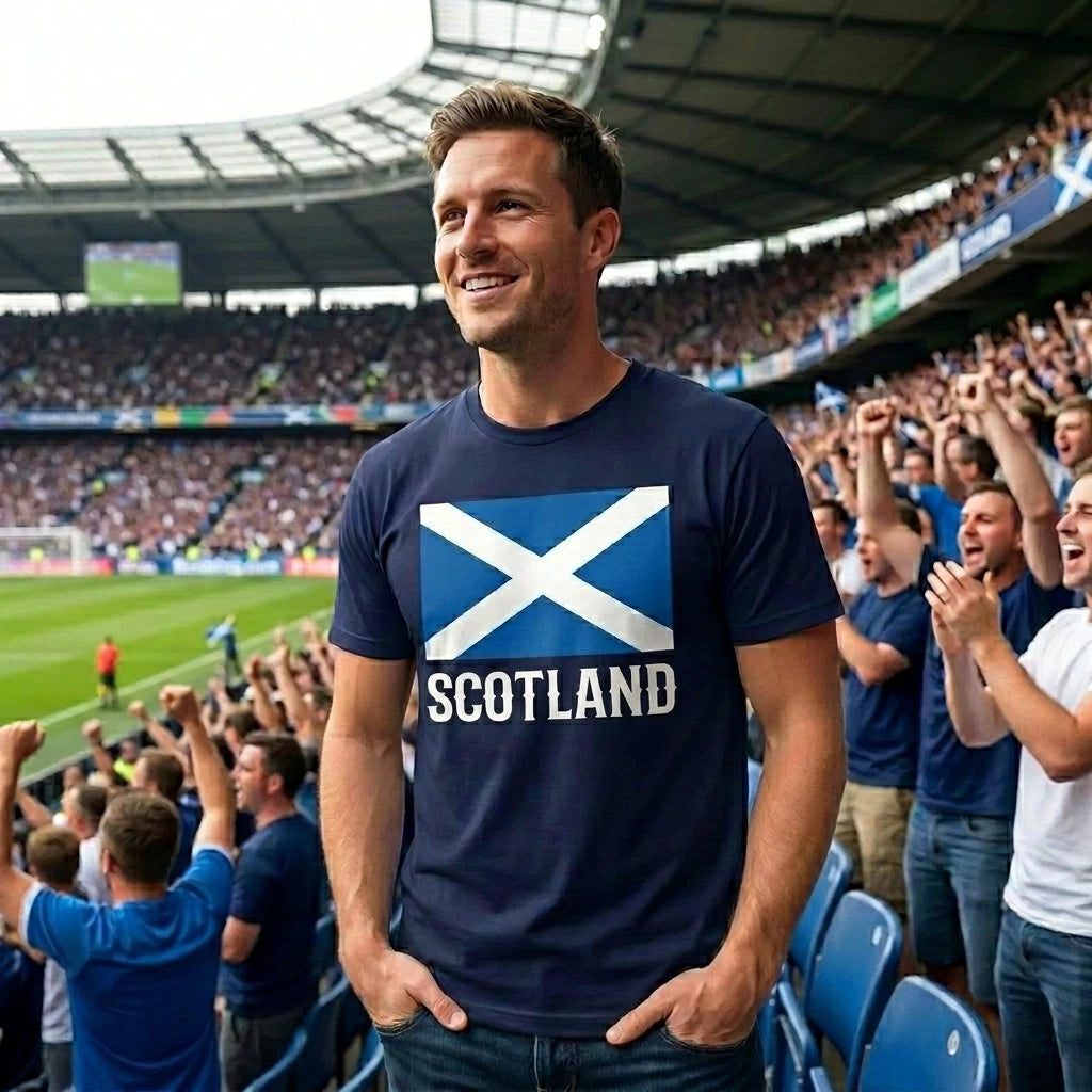 Scotland Flag Supporter T Shirt Scottish Pride Football Fan Gift