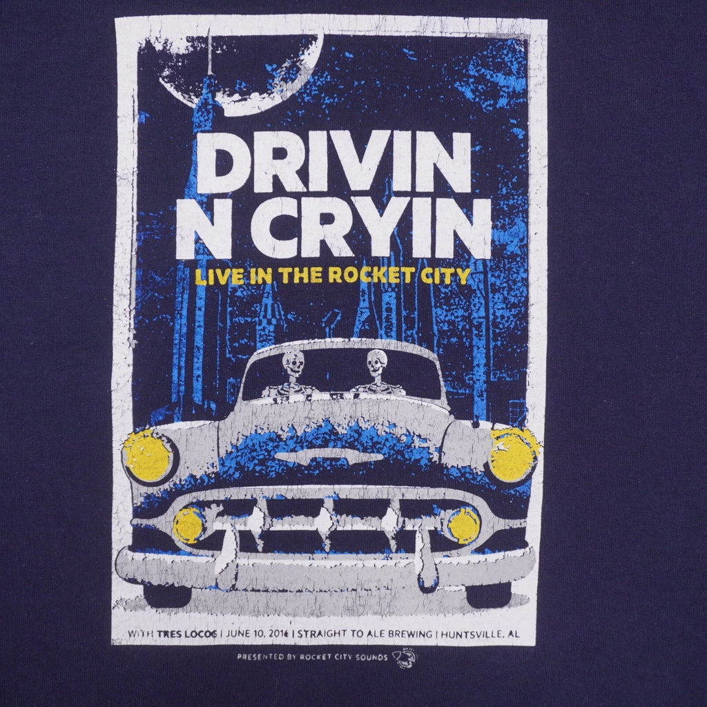 Drivin N Cryin Live At Straight To Ale Huntsville 2016 T Shirt Mens Small Blue