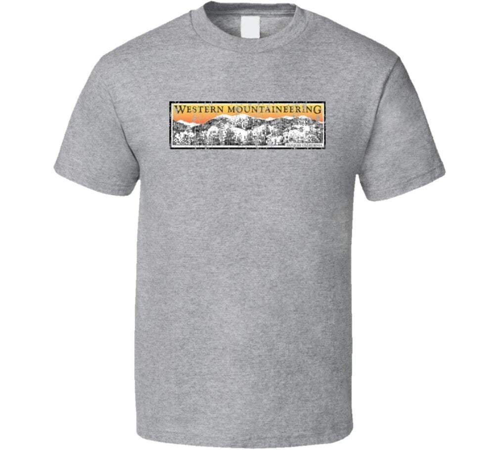 Western Mountaineering Camping Outdoors Lover Cool Trendy Worn Look T Shirt