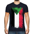 Sudan Grunge Flagge Herren T-Shirt As-Sudan Fußball Sudanesische Geschenk