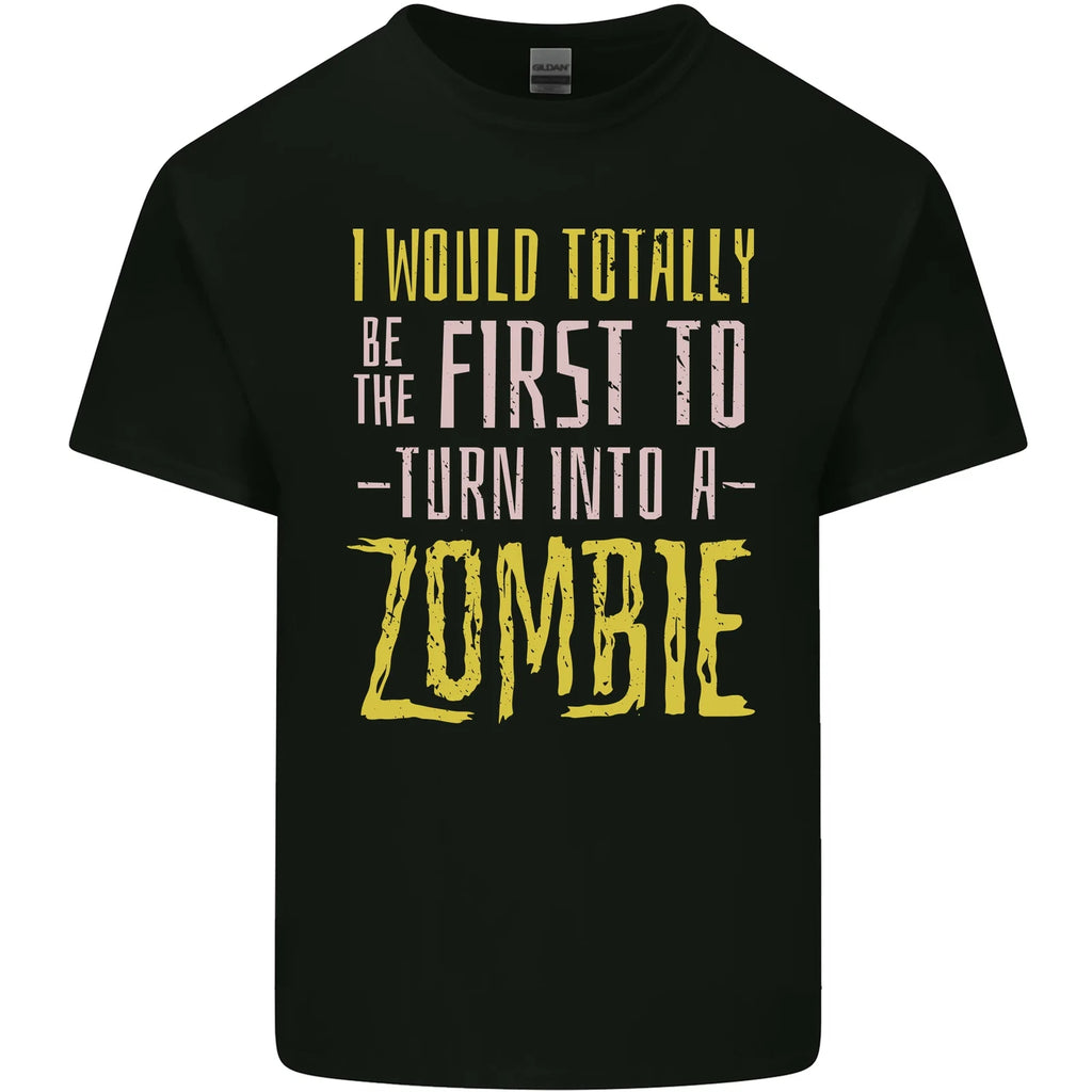 Zombie Apocalypse Funny Halloween Quote Mens Cotton T-Shirt Tee Top