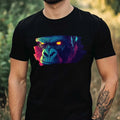 Mens Neon Gorilla Motif Cotton T-Shirt Size XS to 5XL