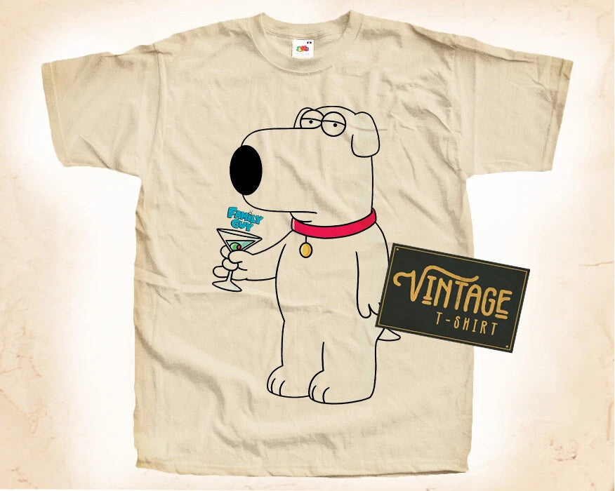 Family Guy V2 T SHIRT Tee Movie Poster Vintage Natural Tee sizes S to 5XL