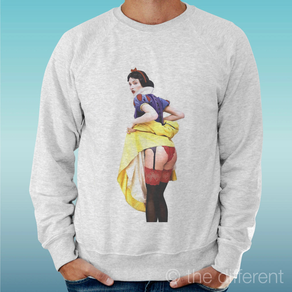 Felpa Man Light Sweater Light Grey " Snow White Hot " Road To Happiness
