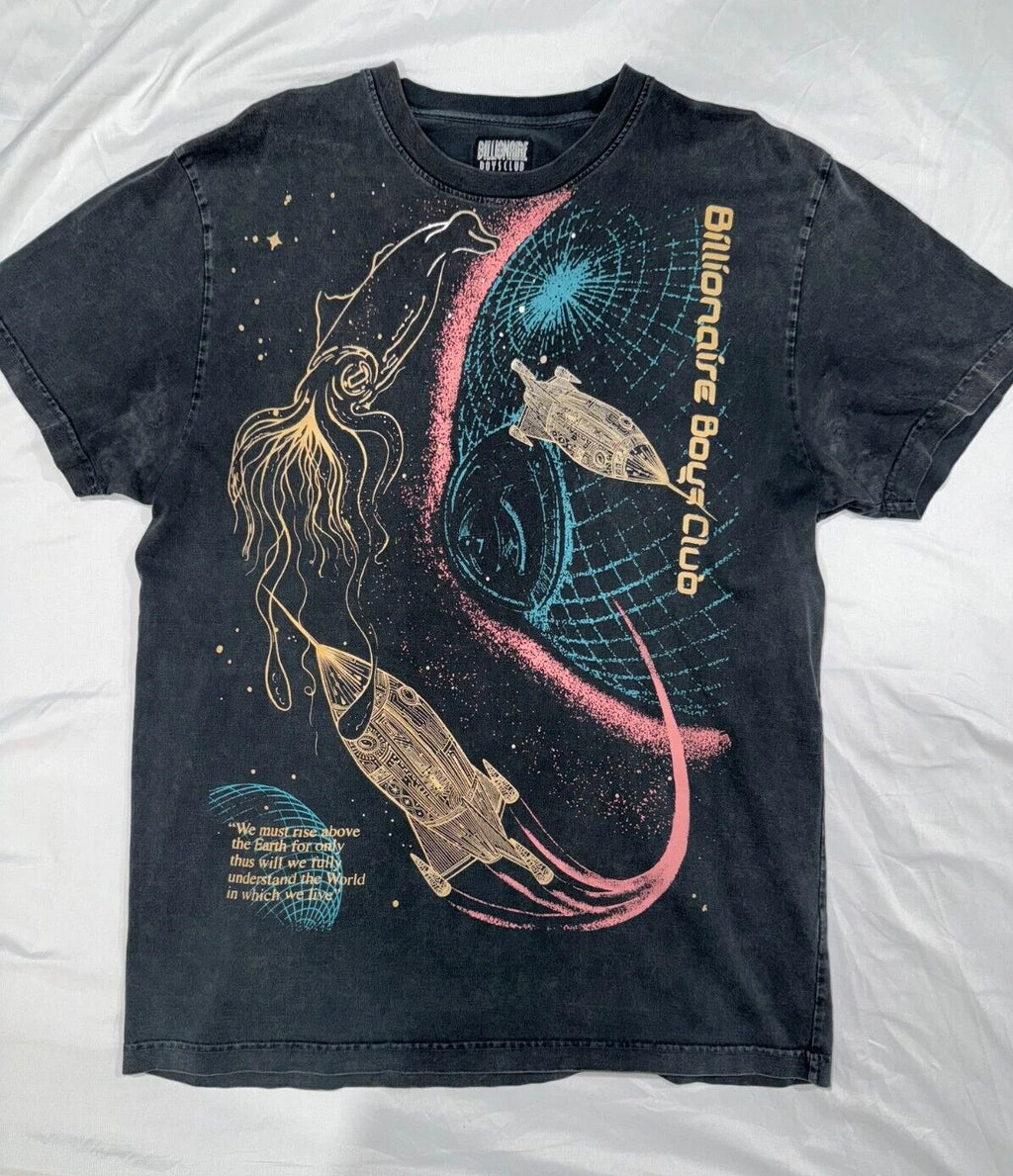 Billionaire Boys Club Event Horizon Shirt Mens XL Black Short Sleeve Cosmic Rare