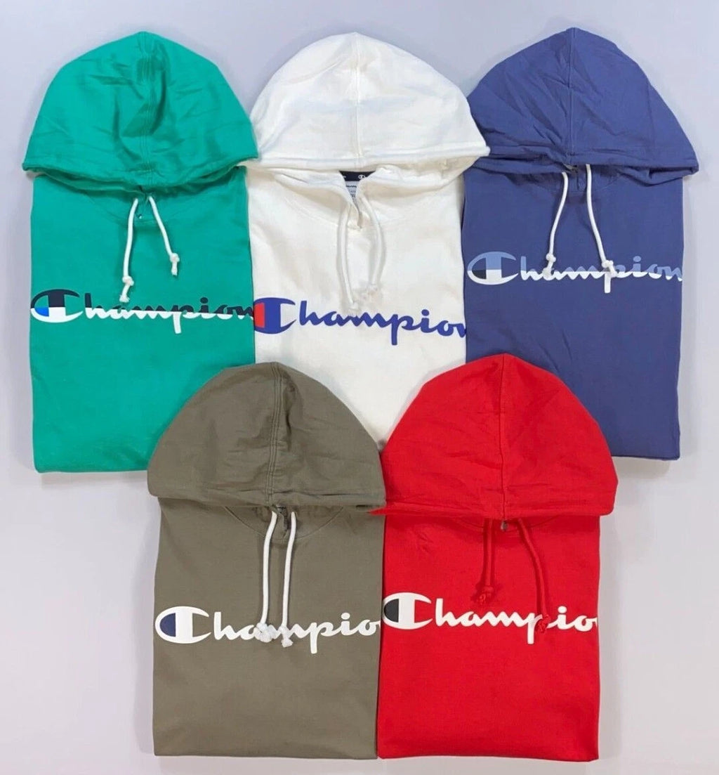 Men's Champion Heavyweight Jersey Long Sleeve Hooded Shirt