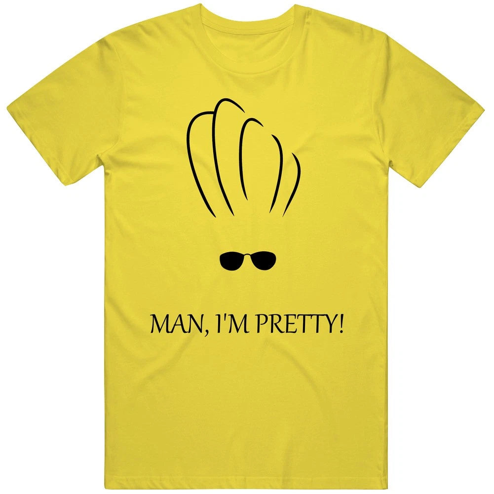 Johnny Bravo Man I'm Pretty Cartoon Tv Funny Retro Vintage Daisy Yellow Cot