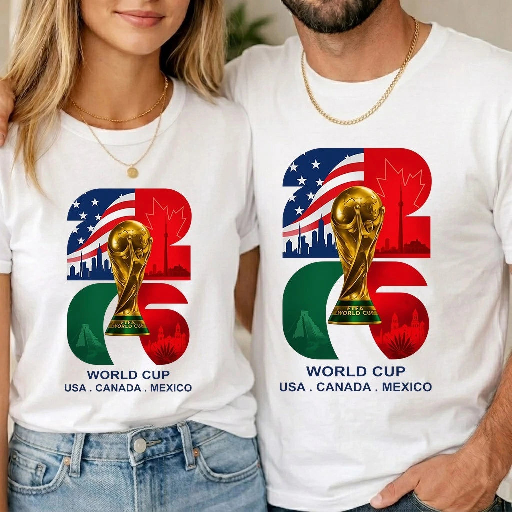 Football World Cup USA Canada Mexico Adult Kids T-Shirt 2026 Soccer Fan Tee