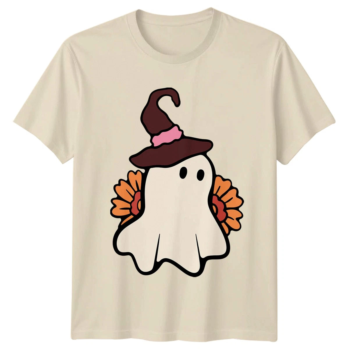 Cute Ghost Witch Hat T-Shirt Halloween Gift For Him And Her