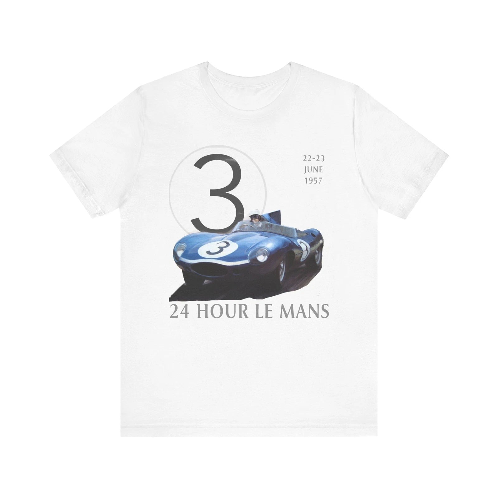 Jaguar D-Type 1957 Le Mans T-Shirt - Men's, Vintage Racing Tee, Classic Car Top,