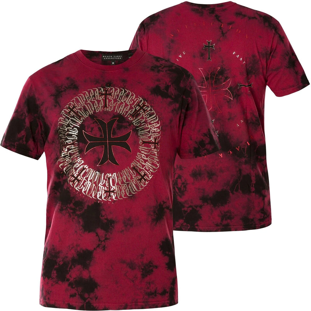 Affliction Men's Black Label ROME Red T-Shirt NWT SMALL