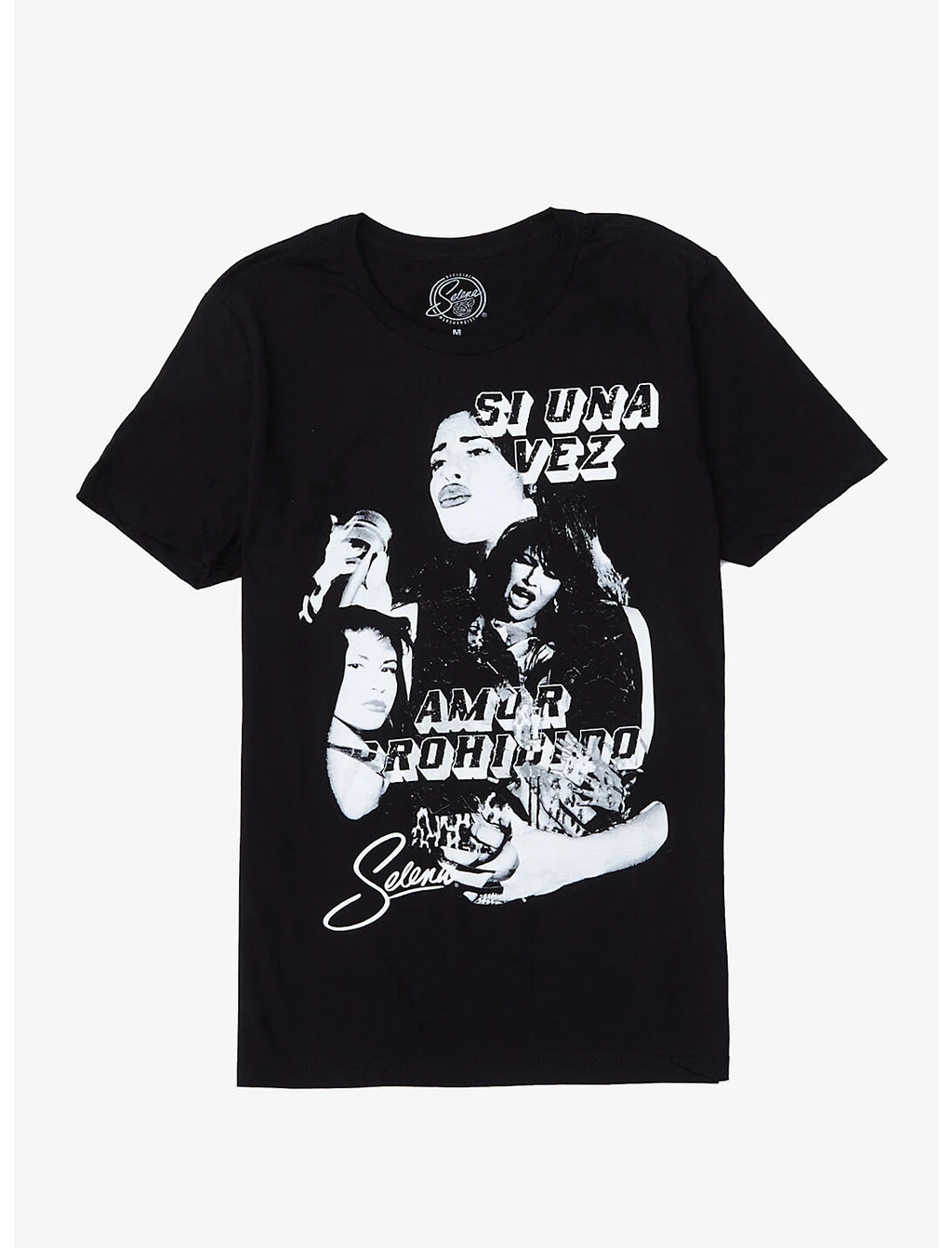 Selena Mens Si Una Vez Amor Prohibido Black T-Shirt New XS-3XL