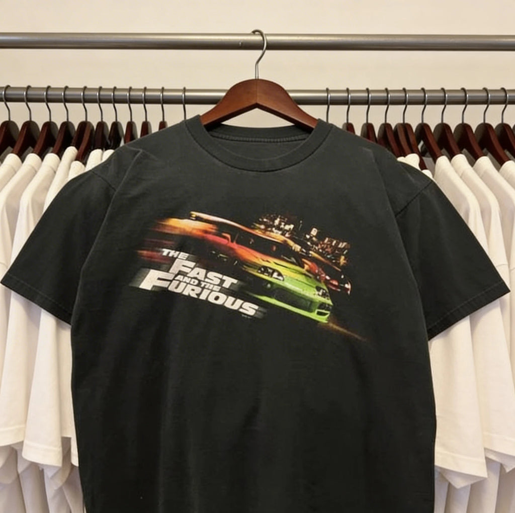 Vintage style The Fast And The Furious Movie short sleeve black shirt