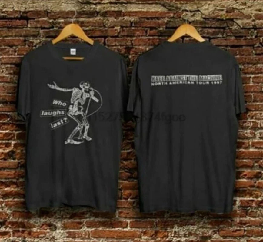 Best Vintage Rage Against The Machine Tour 1997 Who Laughs Last T Shirt