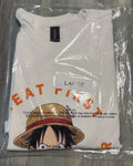 Popeyes x One Piece Luffy T-Shirt Size LARGE  Limited AUTHENTIC - In Hand NEW