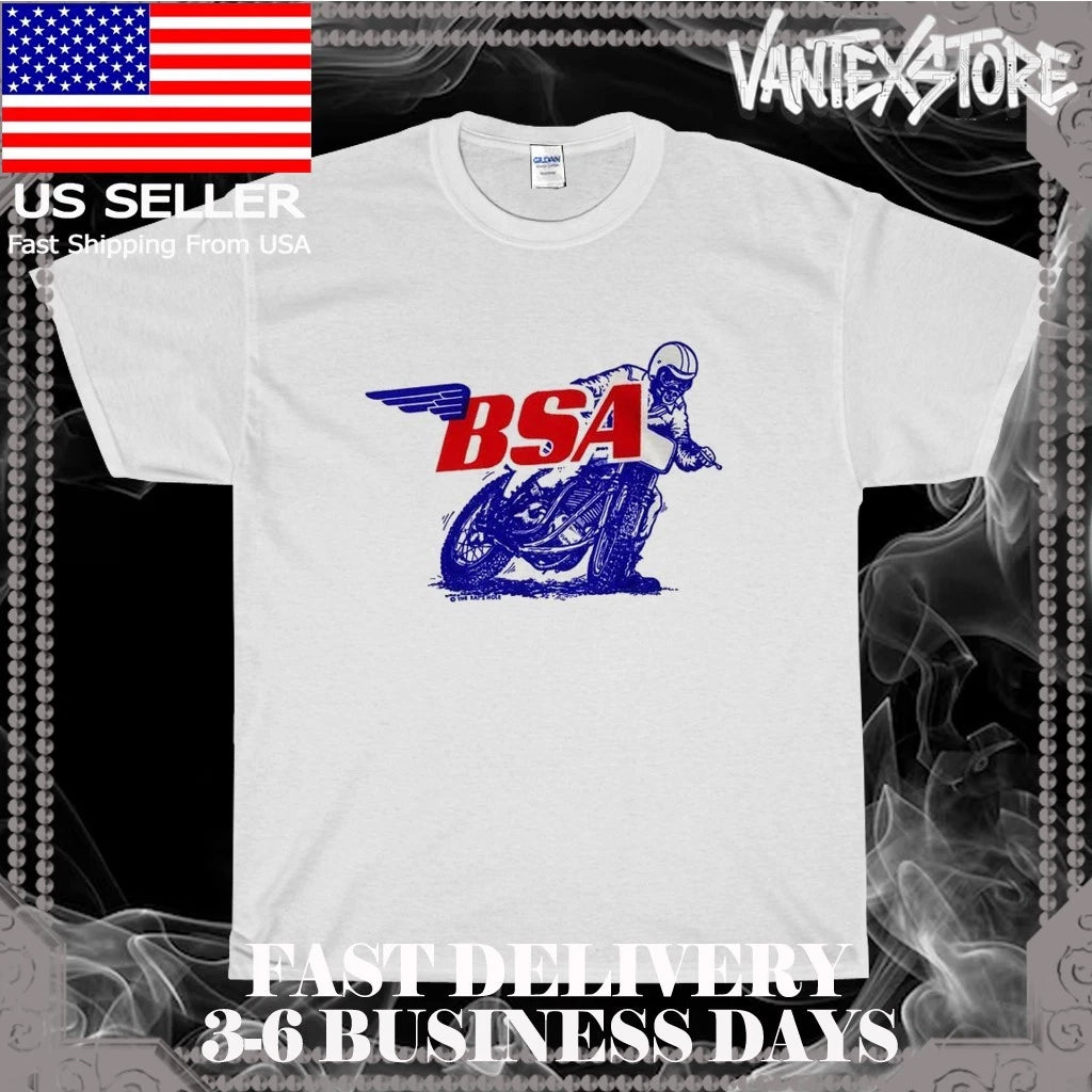 NEW SHIRT BSA MOTORCYCLES LOGO MEN'S T-SHIRT FUNNY AMERICAN USA SIZE S-5XL