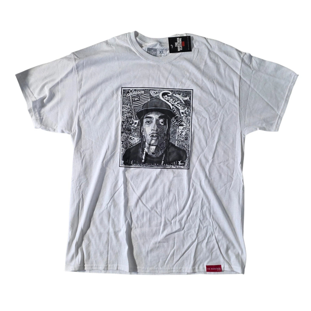 The Marathon Clothing Nipsey Hussle Crenshaw White T-Shirt Men's XL NWT