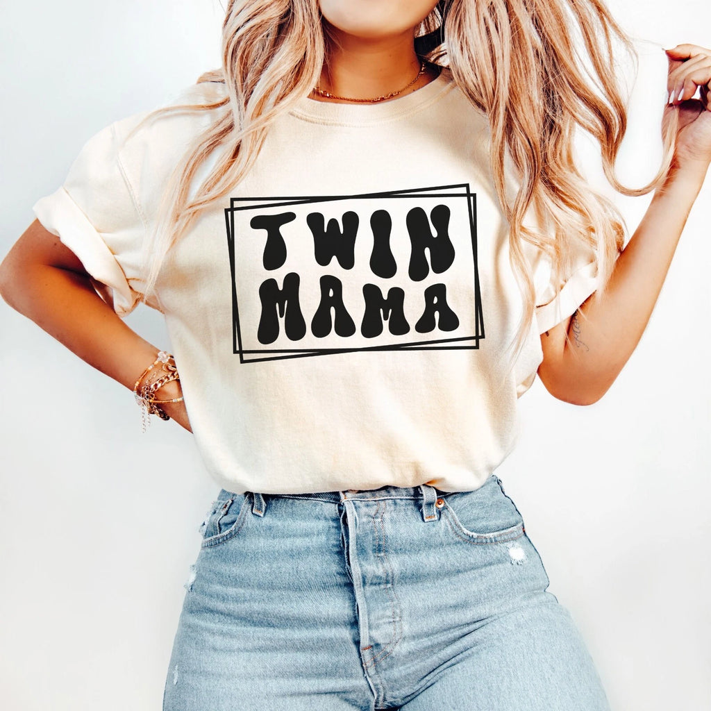 Trendy Twin Mama Tshirt, Mothers Day, Birthday Gift Tee, Twim Mom Gift