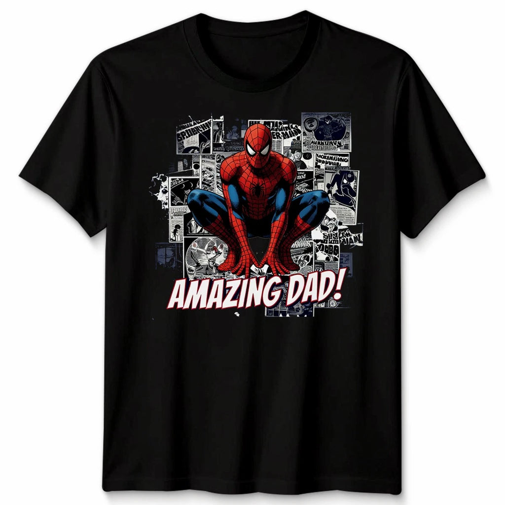 Amazing Dad Fathers Day Gift Mens Cotton T-Shirt Graphic Tee