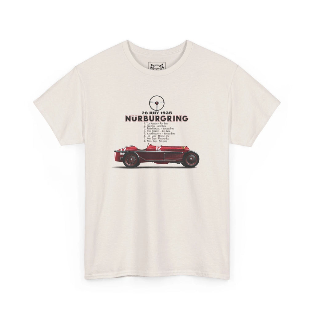 Tazio Nuvolari Nürburgring T-Shirt - Nordschleife Racing Tee - Alfa Fans Gift